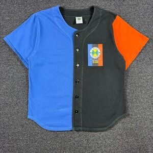 Vintage Cross Colours Colorblock Baseball Jersey Men's S Retro Streetwear Ya Dig